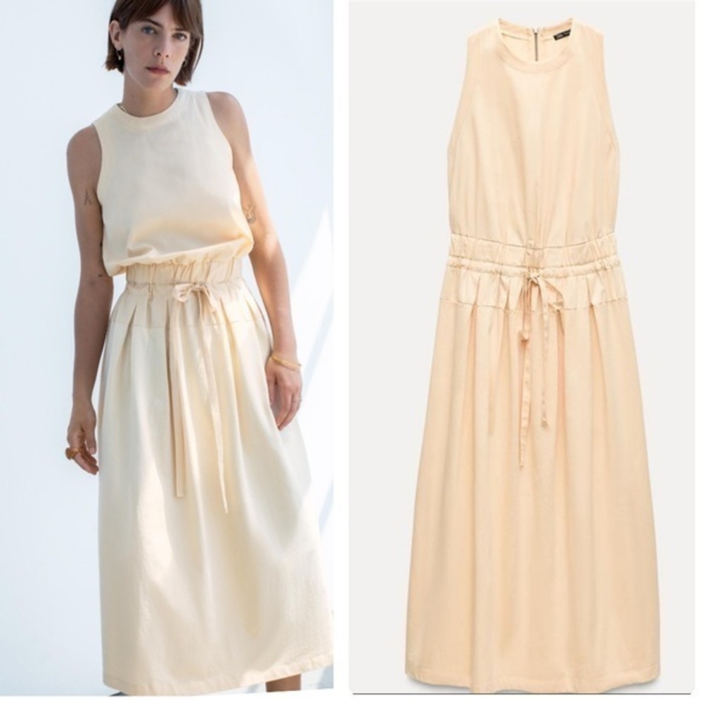 Zara NWT long dress with elastic waist 0858/460